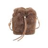 Popular Super Hot Hair Bag Women's 2025 New Niche Foreign Style Shoulder Messenger Bag Versatile Drawstring Mobile Phone Bag
