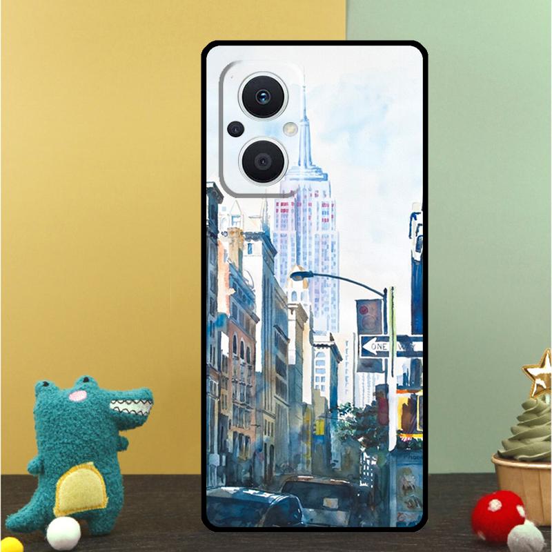 New York City Case For OPPO Reno 15F 13F 14F 12 11 F 10 14 15 Pro 7 8 Lite OPPO Find X9 X8 X6 X5 Pro Cover
