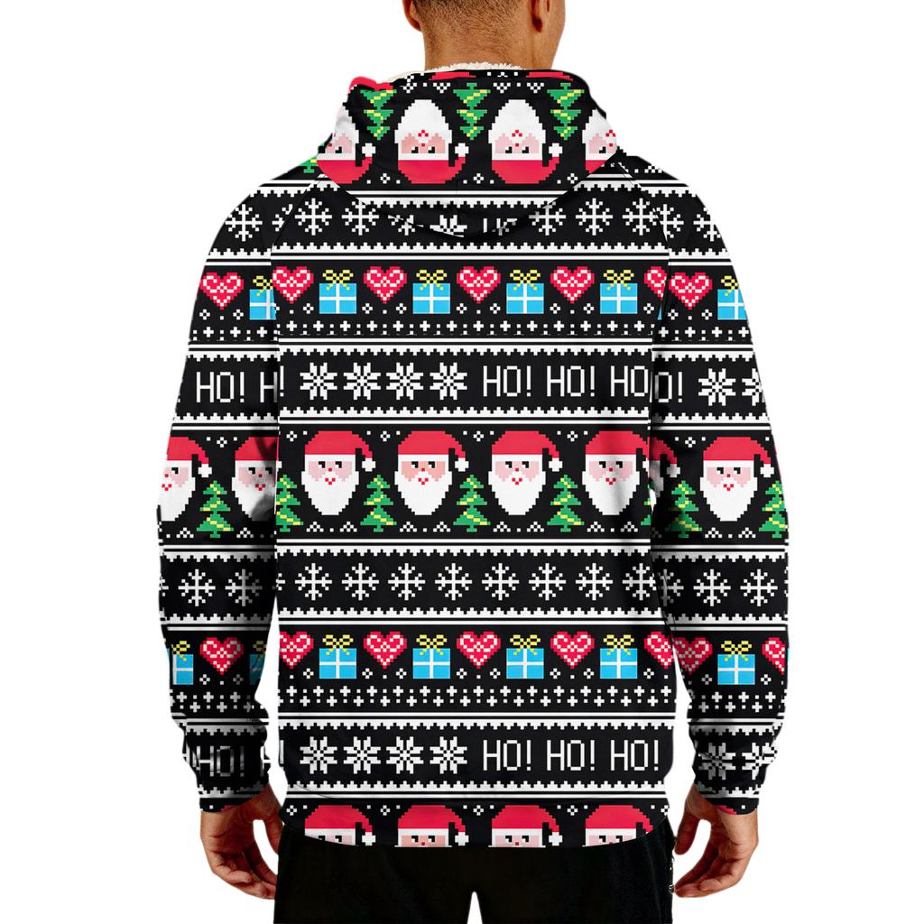 Pánská ležérní fleecová mikina s dlouhým rukávem a kapsami