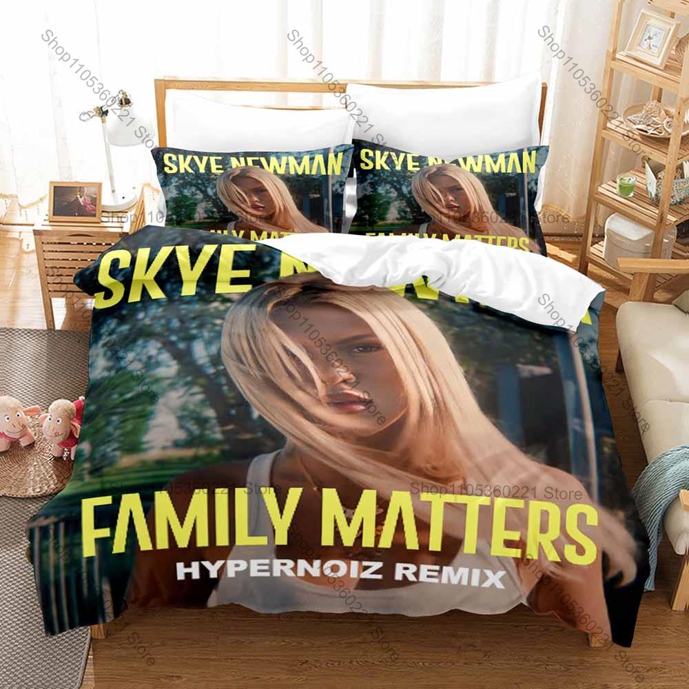South London Soul R&B Style Duvet Cover + 2 Pillowcases Skye Newman Digital Printed Machine Washable Holiday Gift For Young Fans
