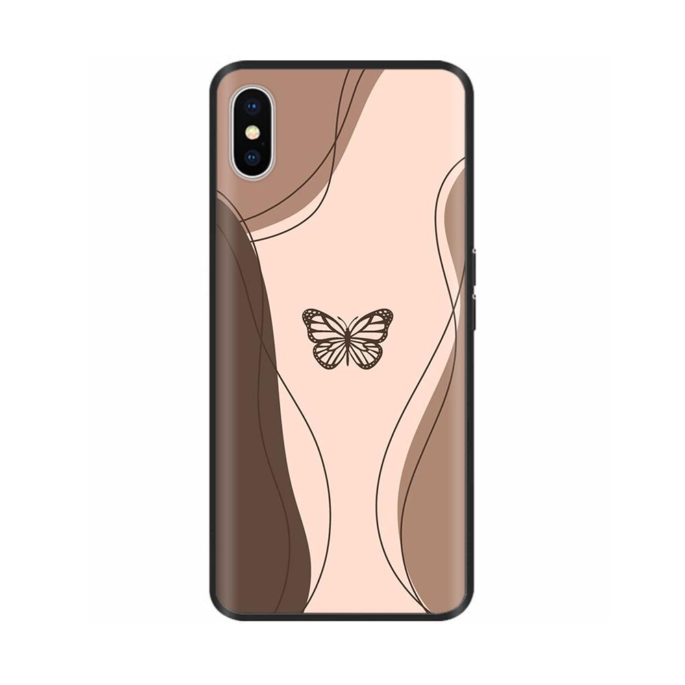 For iPhone X XS Flowers Soft TPU Silicone Phone Cases Shockproof Cover For iPhone X Xs Max XR Soft Liquid Housing Fundas Capa