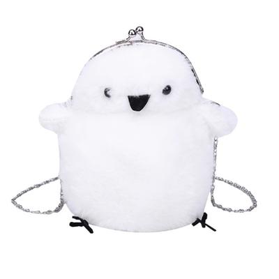 Bolsa de Tit para Celular Fluffy de Ombro Bolsa de Cauda Longa, Bolsa Pequena,