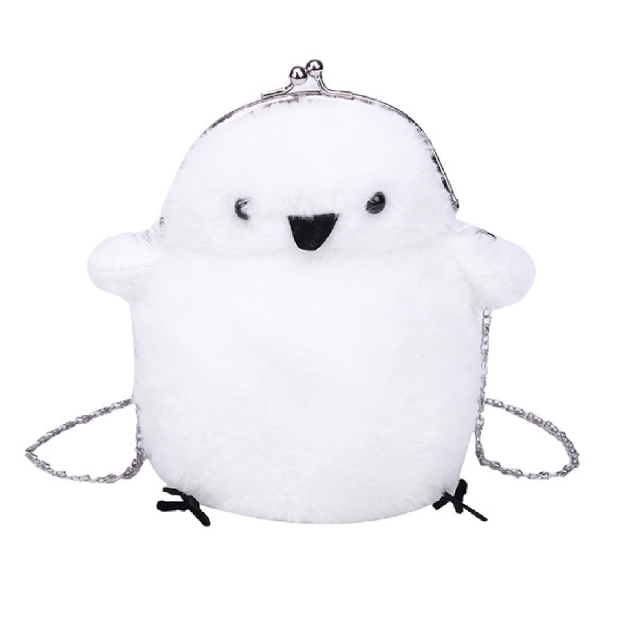 

[HAMILO] Сумка-кошелек с длиннохвостой синицей, Пушистый чехол-сумка для смартфона, Сумка через плечо