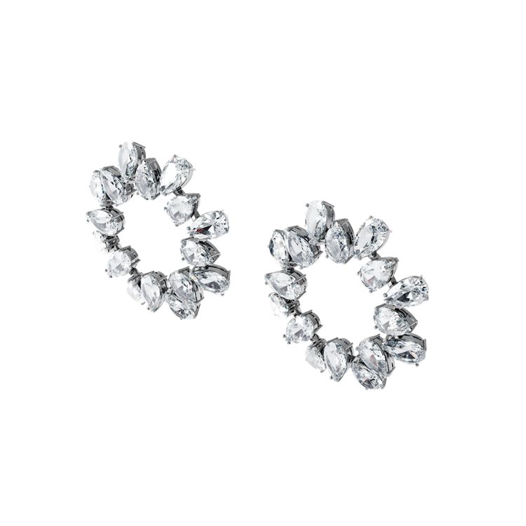 

Swarovski Millenia Round Cut Pierced Earrings Women earrings Silver 5601509 Box (Random Color)