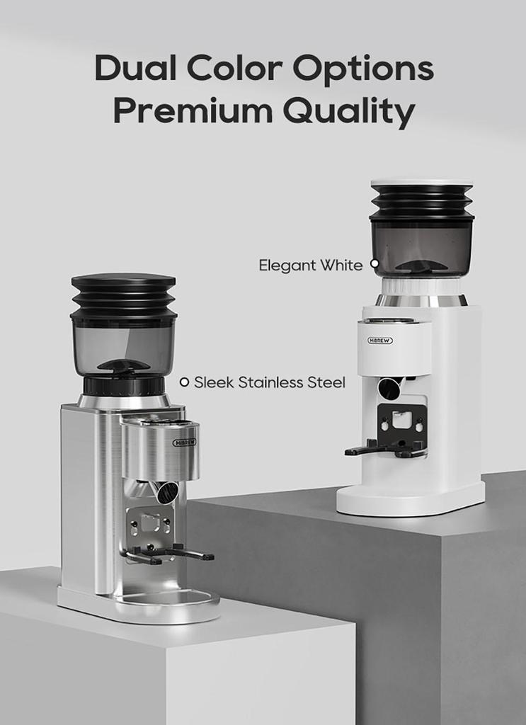 HiBREW G7 Coffee Grinder, 48 Grind Settings, Anti-Static Technology, Stainless Steel Conical Burr, Touch Panel