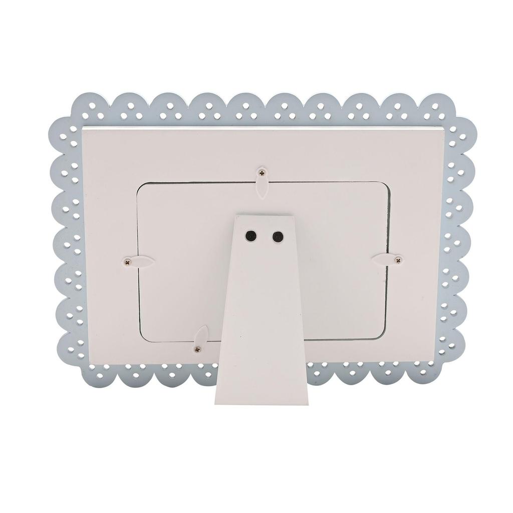 Petit Cheri Scallop Frame 6 X 4 Blue - Its A Boy