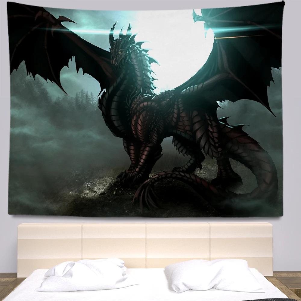Fierce Dragon Hanging Cloth Office Living Room Tapestry Home Wall Decoration Tapestry