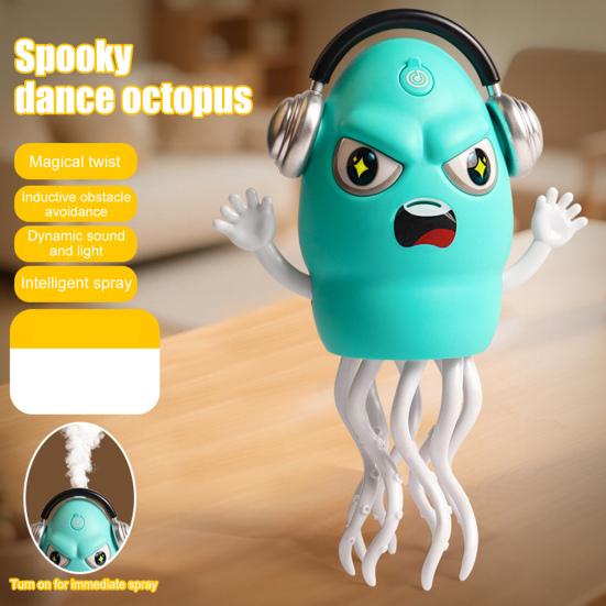 Dancing Octopus Toy Smart Sensor 8-Leg Auto-Dance Pet Toy Crawling Obstacle Sensor