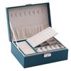 Double-Layer Lockable Jewelry and Ornaments Storage Box with Large Capacity