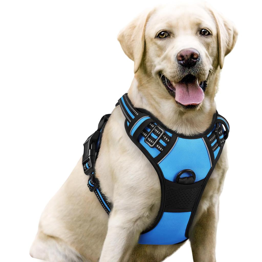 Dog harness, anti-pull, pet harness,  outdoor pet vest with 3M reflective strips, Oxford cloth material, suitable for small, medium and large dogs,