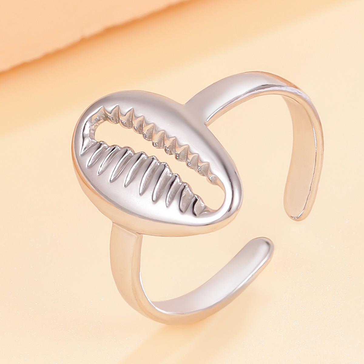 European Resort Style Crab Claw Stainless Steel Ring – Cute Open Design for Index Finger, Ocean Series