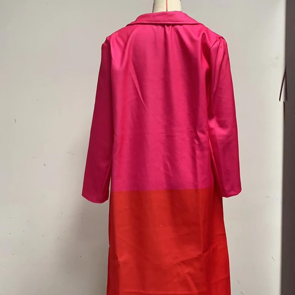 2026 New Women's Long Wool Blend Coat, Oversized Solid Color Casual Overcoat for Autumn Winter, Plus Size Warm Trench Coat