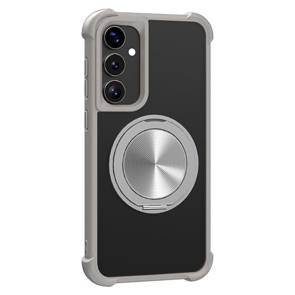 

For Samsung Galaxy S25+/S24+ Case Compatible with MagSafe CD Vein Kickstand TPU+PC Phone Cover Grey