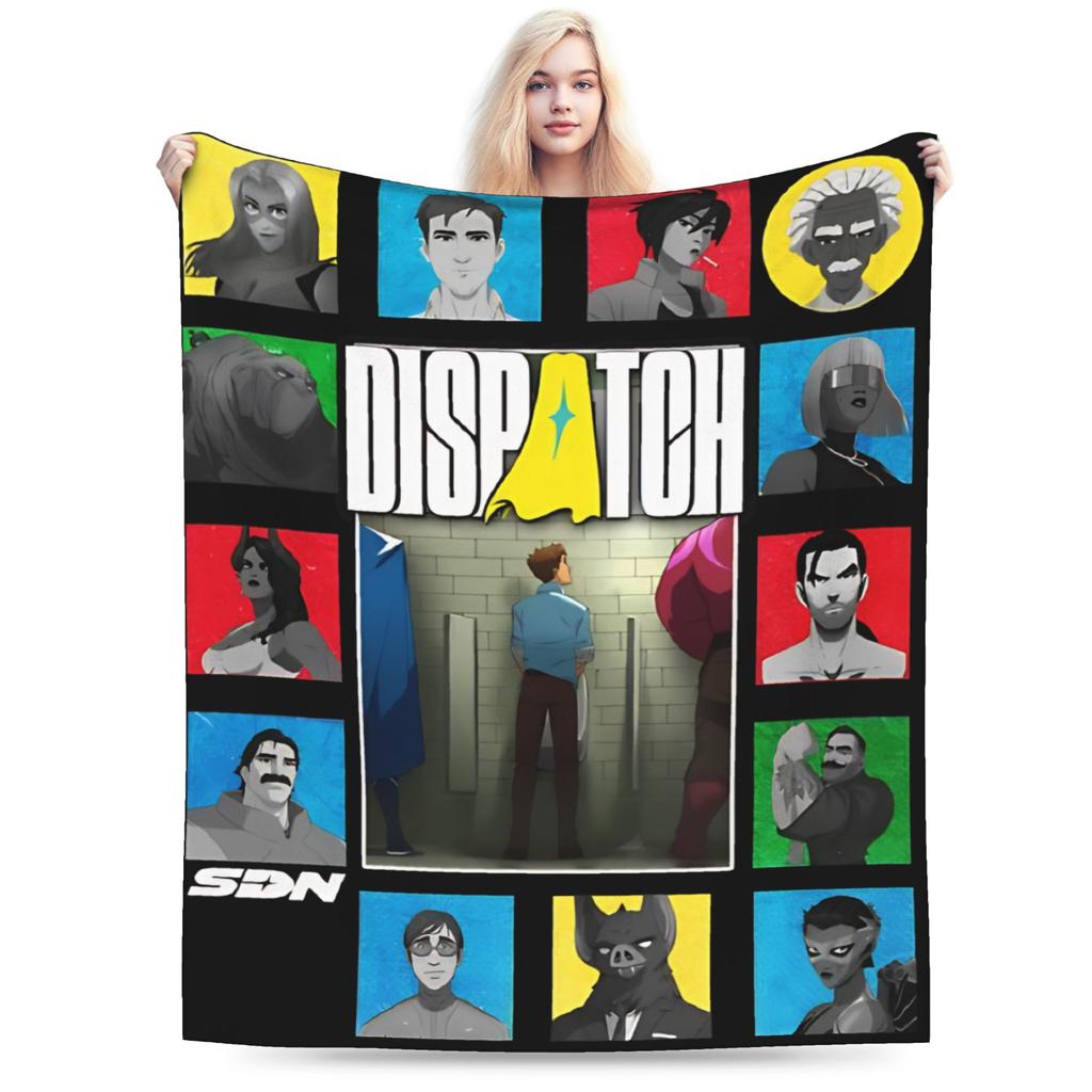 Покрывало для игры Dispatch Blanket Cover Invisigal Водяной Мальчик Шерстяное Пледовое Покрывало Декор для Путешествий на Самолете Ультрамягкое Теплое Покрывало на Кровать