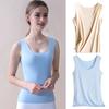 Damen Sommer Weste Ice Silk Nahtlose Pullover Tops O-Ausschnitt Ärmellos Slim Fit Bottoming Tops Einfarbig Unterwäsche Tank Tops