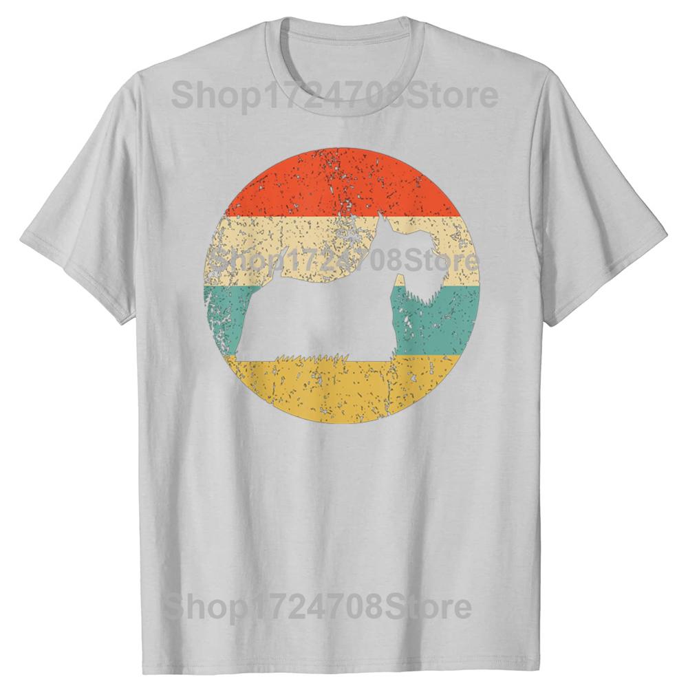 Funny Scottish Terrier Vintage Retro Scottie Dog T-shirts Men Women's Fashion Casual Tshirt 100% Cotton Loose Oversized T Shirt