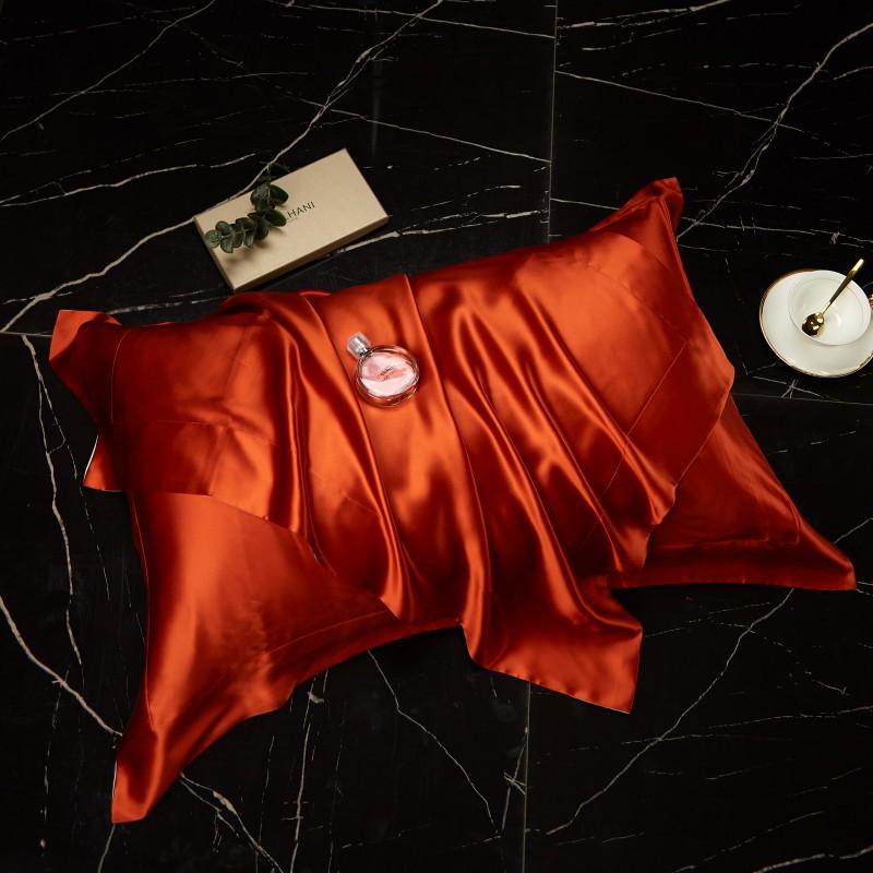 Double-Sided Mulberry Silk Satin Pillowcase - Solid Color
