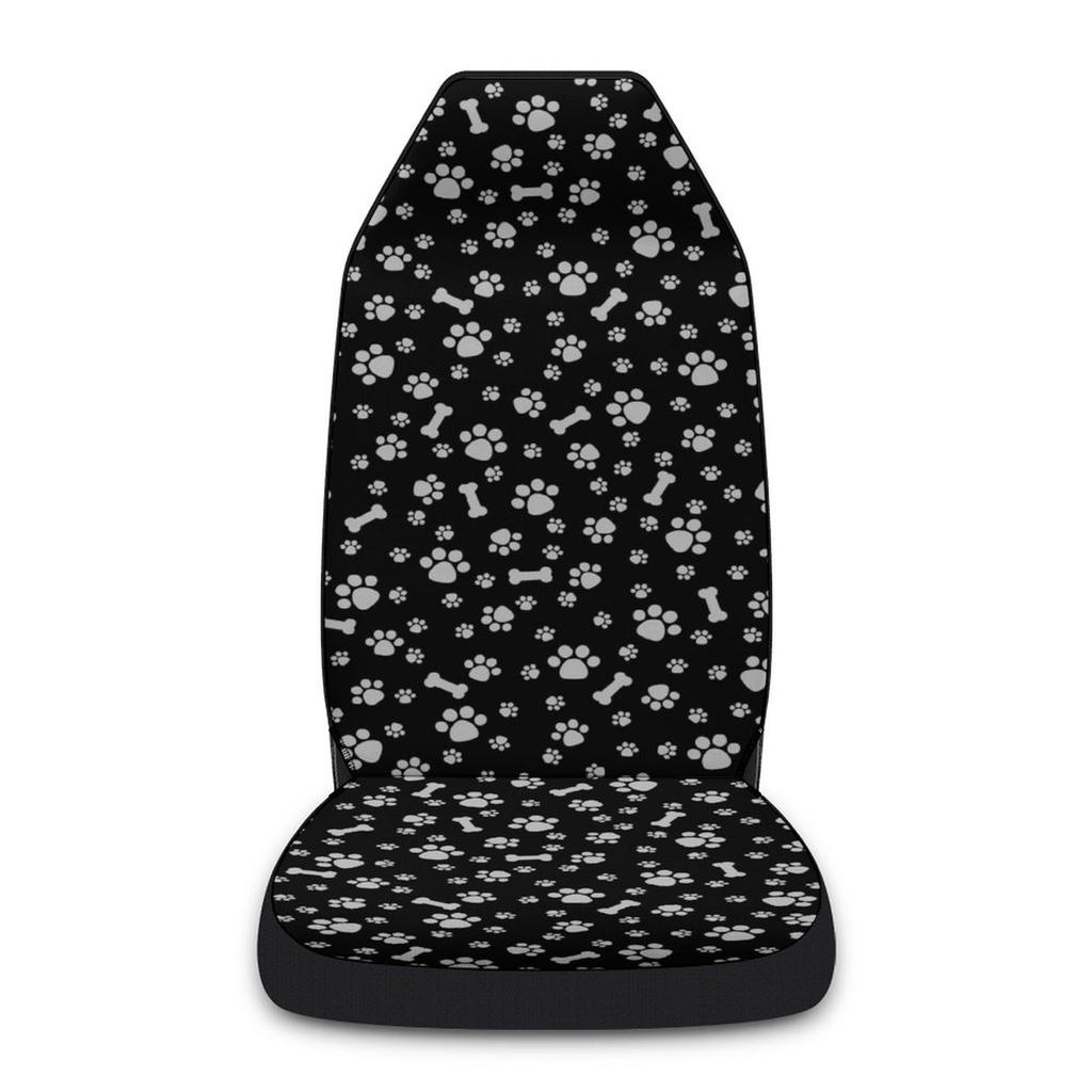Cartoon Cute Puppy Footprint Bone Car Seat Cover Creative Four Seasons Universal Car Seat Cover Car Interior Accessories Supplie