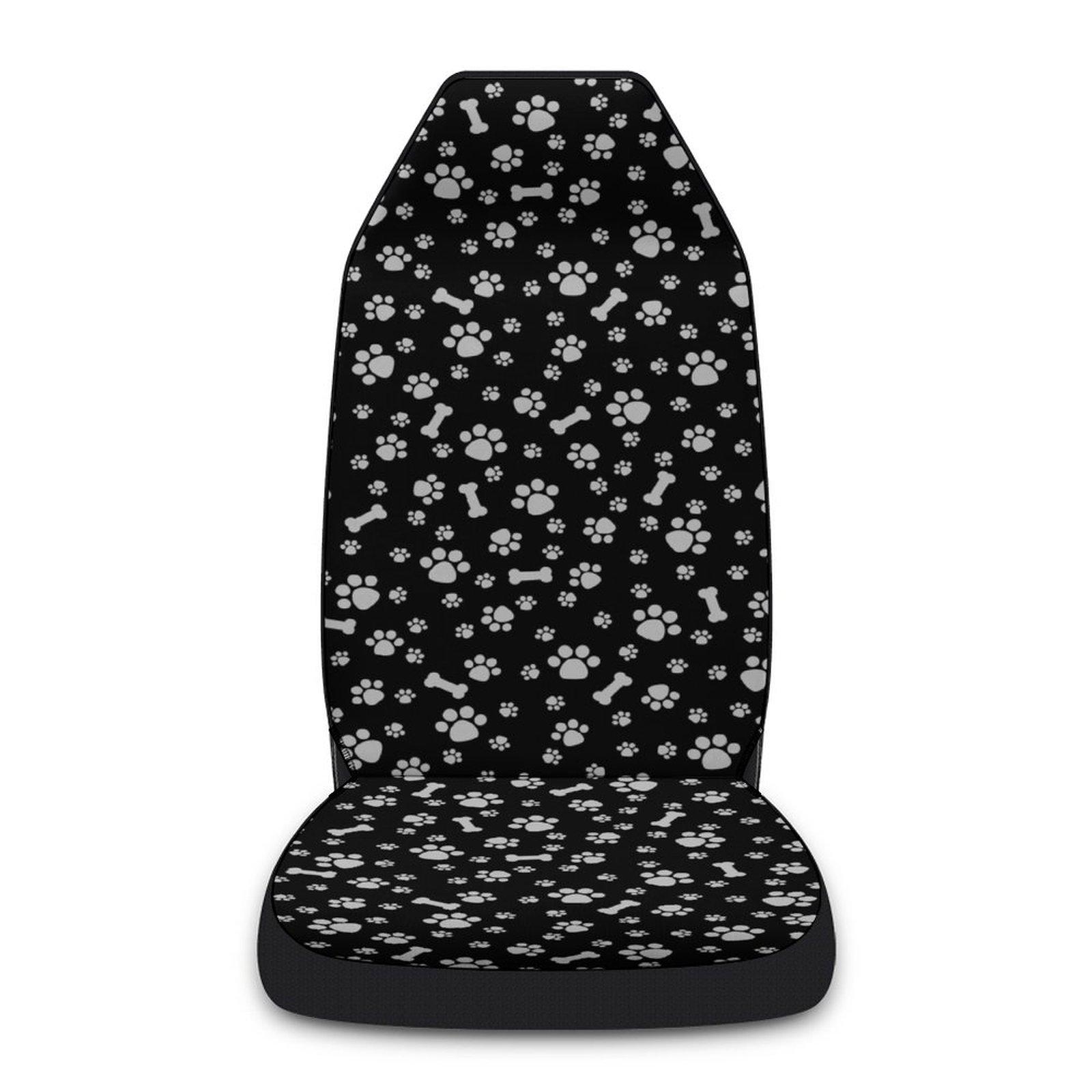 

Cartoon Cute Puppy Footprint Bone Car Seat Cover Creative Four Seasons Universal Car Seat Cover Car Interior Accessories Supplie Polyester