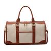 Large capacity contrasting canvas handbag women's bag 2025 new commuter travel bag simple casual shoulder crossbody bag