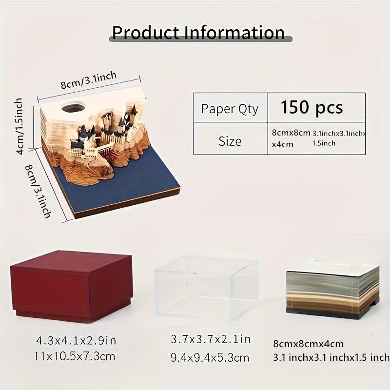 1 Stück 3D Pop-Up Zauberschloss Kalender - Handgefertigte DIY Papier-Skulptur, Kreative Tägliche Bürodekoration & Einzigartige Geschenkidee