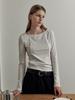 Hunch Shoulder Slit Strap T-Shirt (2Color)