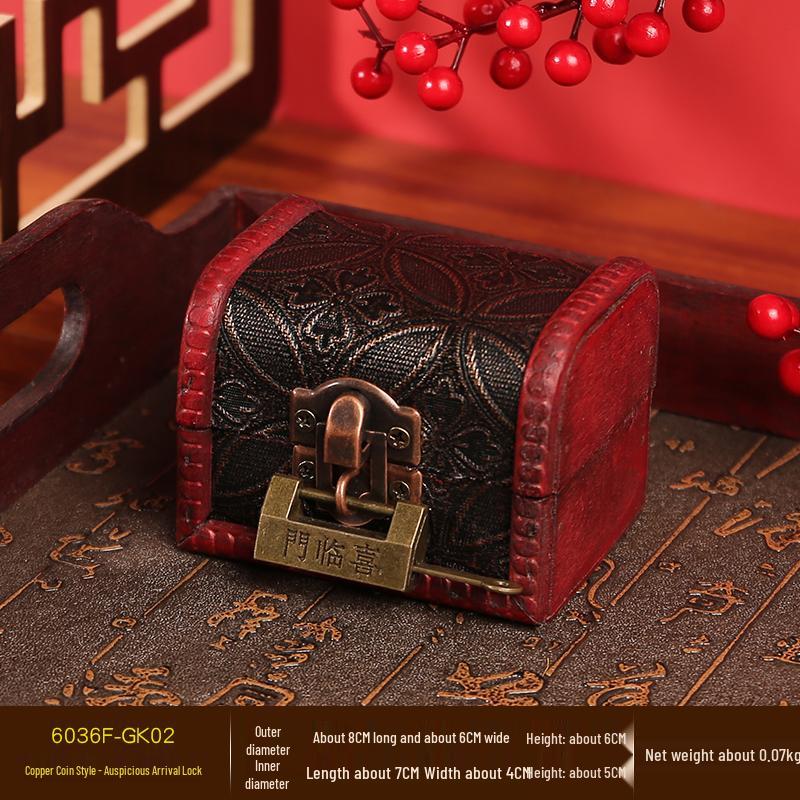 Caja de Joyería Antigua de Madera con Cerradura – Ideal para Anillos, Pulseras y Accesorios
