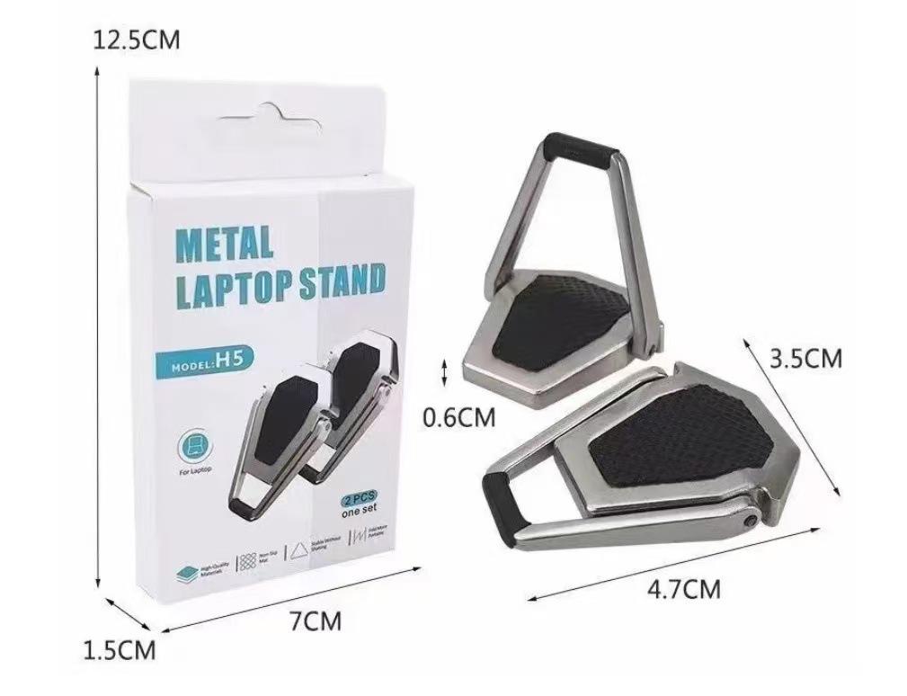 Zinc Alloy Mini Laptop Stand - Portable Cooling Riser Pad