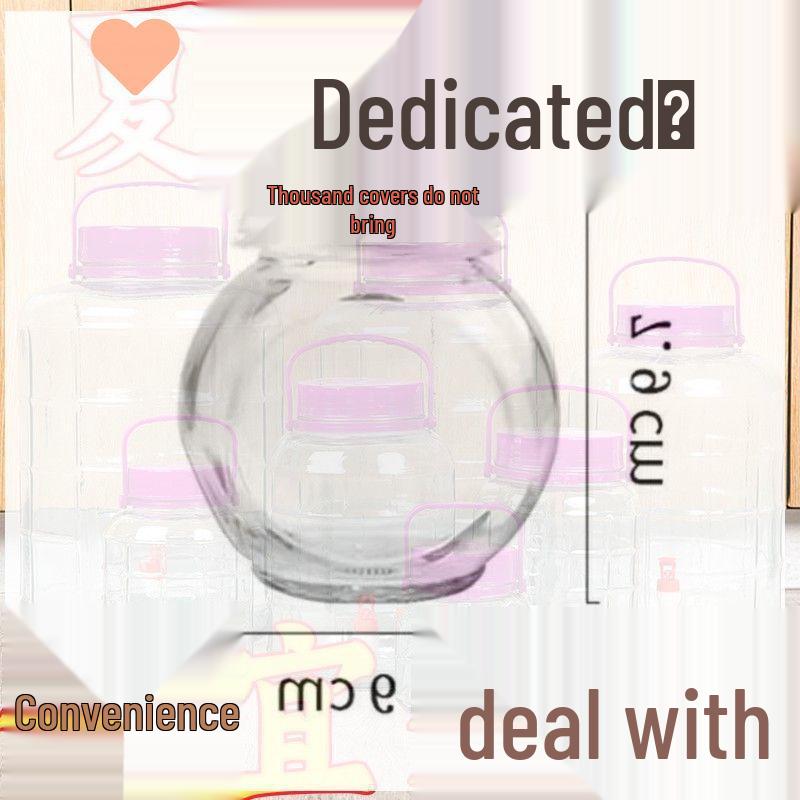 Ultra-Thick Glass Jar for Pickling and Kimchi - Food Grade, Sparkling Wine Bottle Design, Home Use, Sealed for Freshness