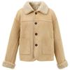 Sancai Winter Faux Fur Lapel Coat