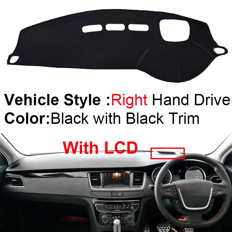 2 Layer Car Dashboard Cover Carpet for Peugeot 508 508sw 508RXH 2010 - 2018 LHD RHD Rug Pad Dashmat Sun Shade Car decoration