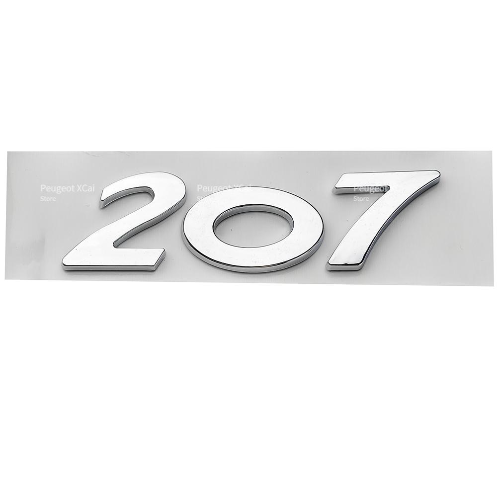 akpsw6 3D ABS Rear Trunk Emblem Badge Number Sticker for Peugeot 206 207 301 307 308 408 508 Car Accessories Comes with Back Glue
