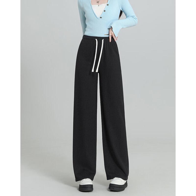 Demana Women s Elastic Waist Straight Leg Casual Pants M