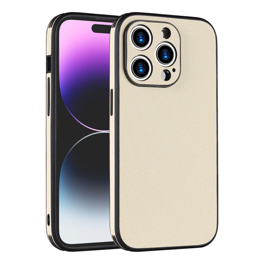 Suitable for iPhone14 mobile phone case 13Pro all-inclusive TPU cloth pattern anti-drop protective case 14plus solid color leather case