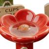 4 PCS Bee Watering Station Flower-Shaped Butterfly Feeder Colorful Butterfly Bee Bath Bowl for Outdoor Garden