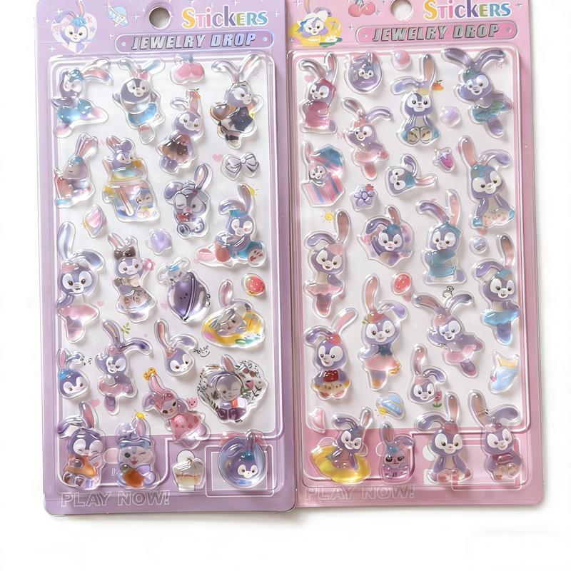 

New Anime Character 2 Pcs Stellalou 3D Relief Crystal Sticker Boy Girl Reward Sticker Student Diy Ccd Phone Case Decoration
