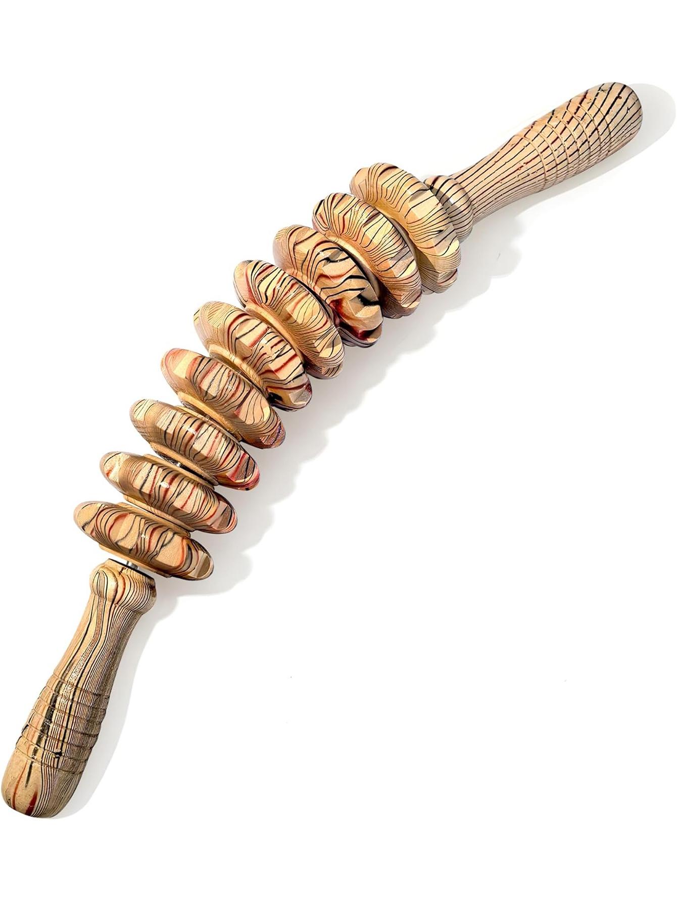 

Многофункциональный деревянный массажный ролик для облегчения мышечной боли по всему телу. Гладкий полированный массажер для живота. Портативный, снижающий стресс.