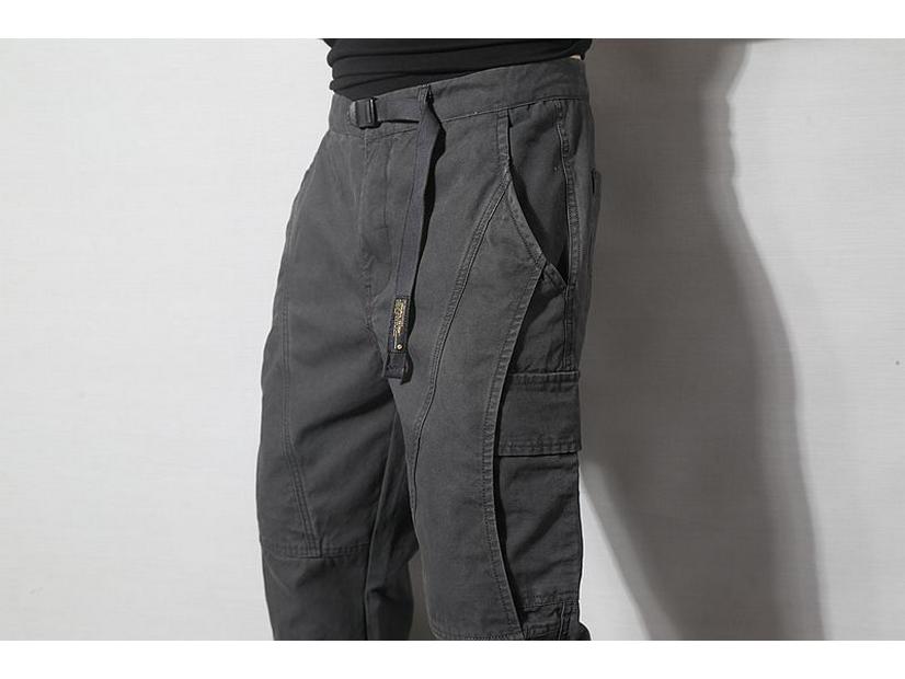 Herren Retro Japanische Mehrfach-Taschen Tapered Overalls - Schwergewichtige Freizeit-Hosen für Frühling und Herbst