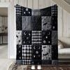 Halloween Pumpkin Christmas Printed Flannel Blanket Soft Cozy Throw Party Home