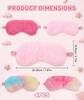 4 Stück Satin-Schlafaugenmaske für Damen, Augenmaske zum Schlafen für Damen, Reise- und Meditationszubehör, Lichtblockierendes Design mit Weichem Plüsch M