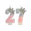 Crown Princess Number Birthday Candle - Creative Cake Decoration Accessory