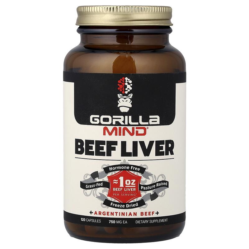 Foie de Bœuf, 750 mg, 120 Capsules