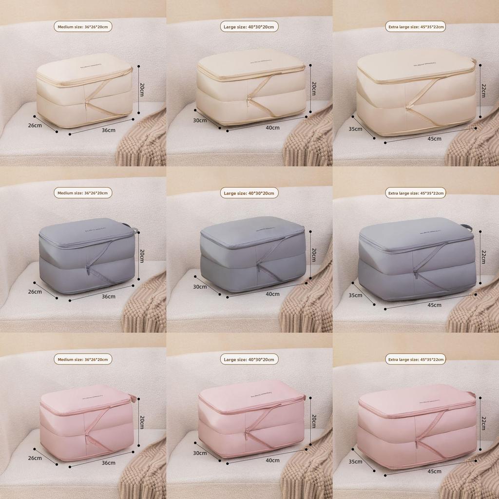 Travel Storage Organizer With Double Layer Compression Bags For Luggage Packing Solutions