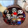 Halloween horror Printed Round Rug Carpet Chair Rug Area Rug Entryway Doormats,for Office Chair Living Room Bedroom Kitchen Room.