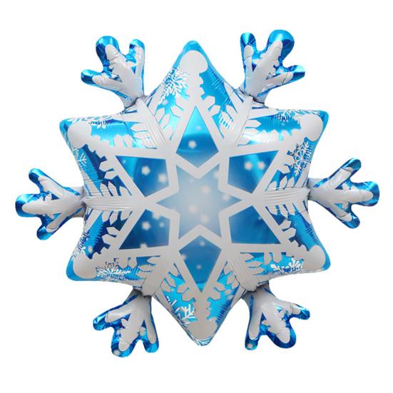 Kerst Sneeuwvlok Ballonnen Herbruikbare Opblaasbare Gemakkelijk Uit te Breiden Draagbare Lichtgewicht Versier 3D Sneeuwvlok Vorm Kerst Ballonnen voor Kerstmis