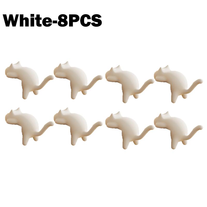 1-8PCS Cat Backpack Hook Table Edge No Marking No Punching, Desk Specific Multi-functional Bag Hanger on The Side of The Desk