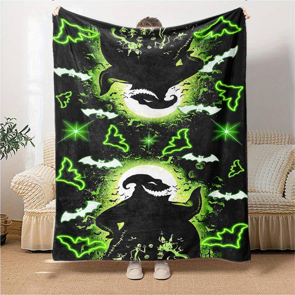 Halloween Night Silhouette Blanket Soft Throw Blanket For Home Bedroom Bed Sofa Travel Office Solid Christmas Blanket