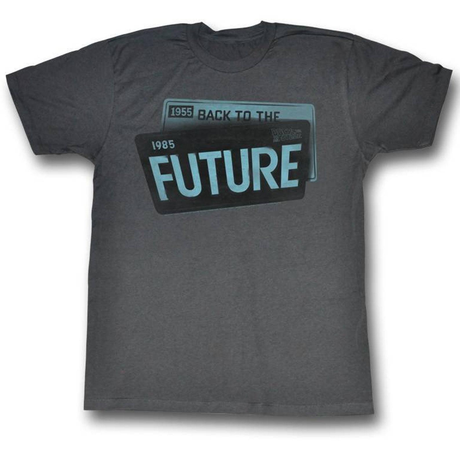 Back to the Future License Black Heather Adult T-Shirt 3XL