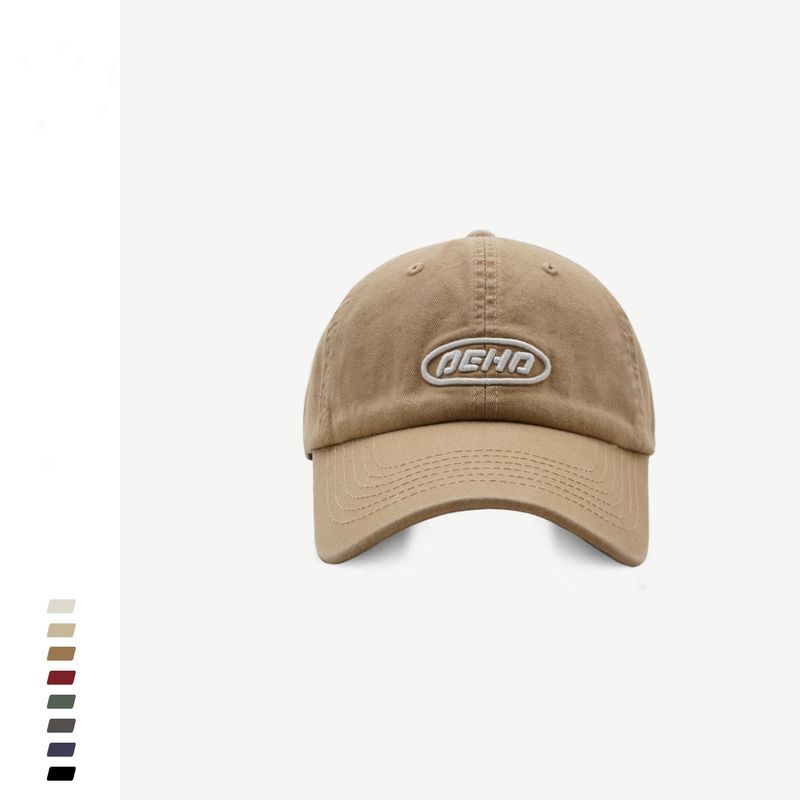 

High Quality Hat Washed Cotton Peaked Cap Men and Women Couple K-style Easiest for Match Spring and Summer Letters Embroider Soft Top Baseball Cap Khakis Adjustable