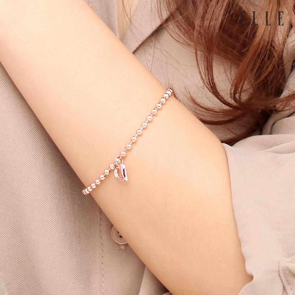 [ELLE Jewelry] Ball Cubic Heart Bracelet ELBRBB092